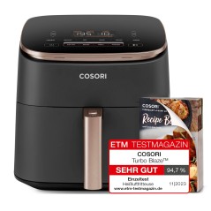 "Cosori Turbo Blaze 6L Air Fryer - Powerful 1725W, Sleek Black & Gold Design - Perfect for Delicious Meals!"